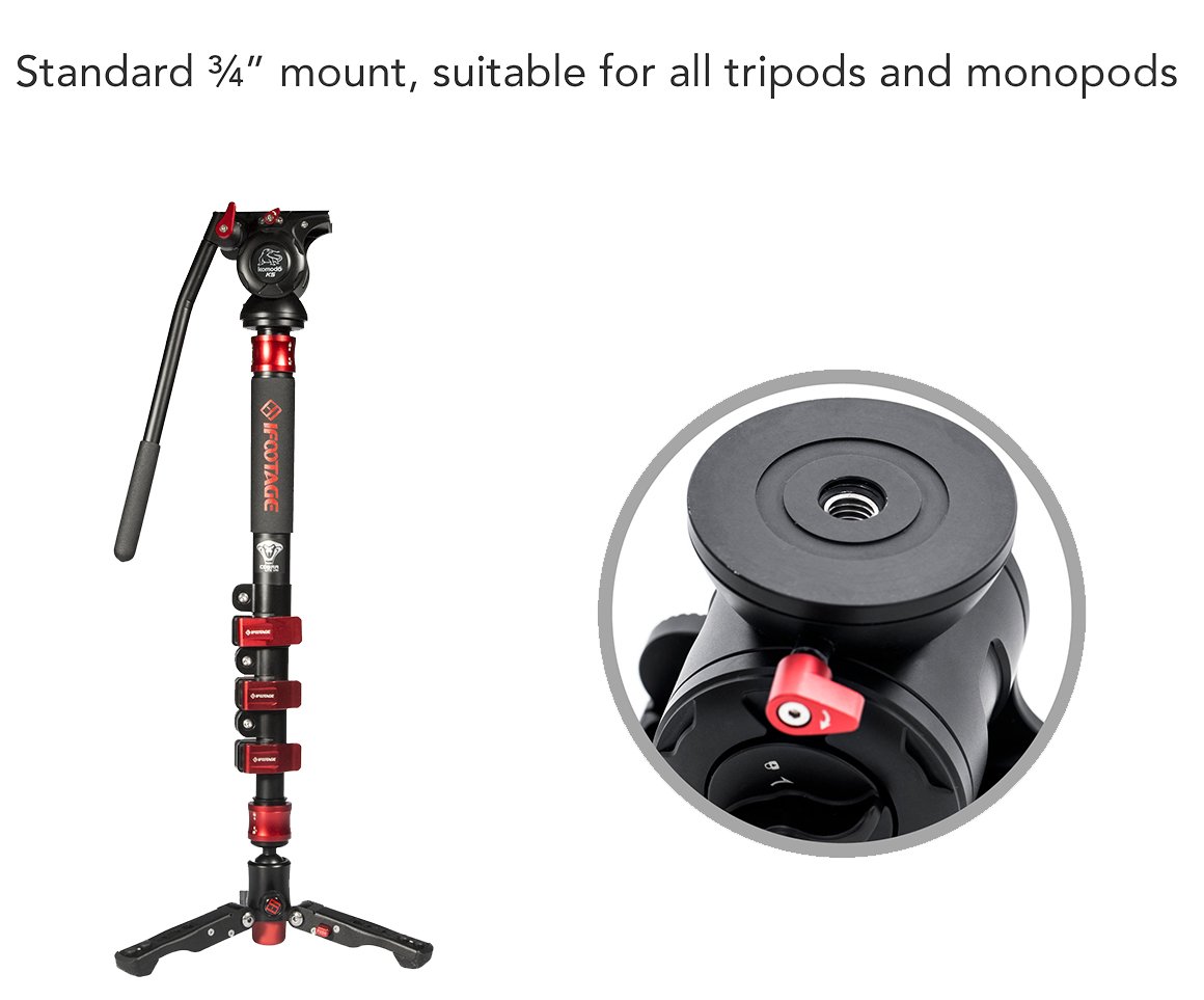 Amazon | iFootage Komodo K5 液体ヘッド ユニークなデザイン